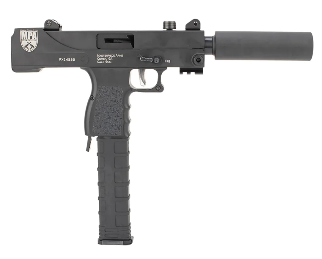 MasterPiece Arms 30T Defender Top Cocking TB 9mm Luger 5.50" 30+1 Black Cerakote