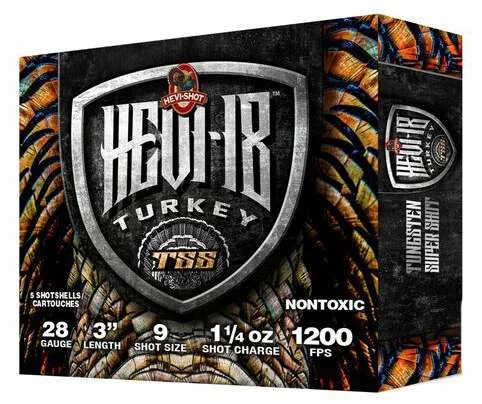 HEVI-SHOT Hevi-18 Tss Turkey 28ga 3in 1-1/4oz #9 5 Rd/bx 10 Bx/cs