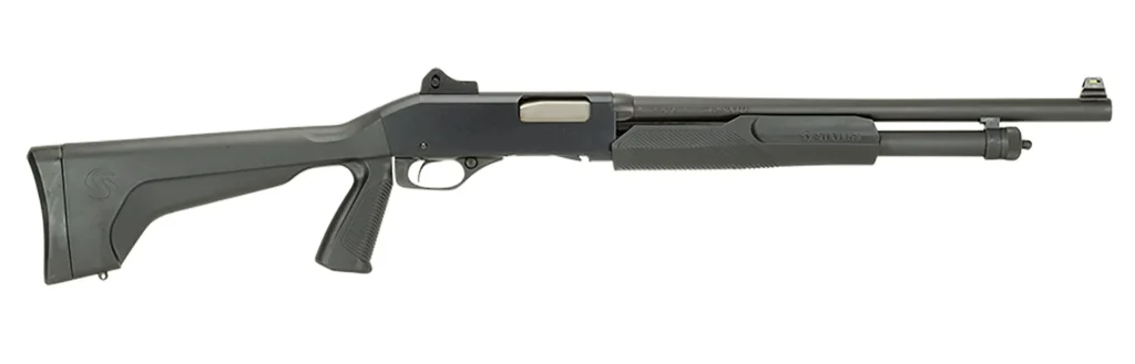 Stevens 19495 320 Security 12 Gauge 3" 5+1 18.50" Matte Blued Carbon Steel Barrel/Rec., Matte Black Fixed Pistol Grip Stock, Ghost Ring Sight Includes Fixed Cylinder Bore Choke