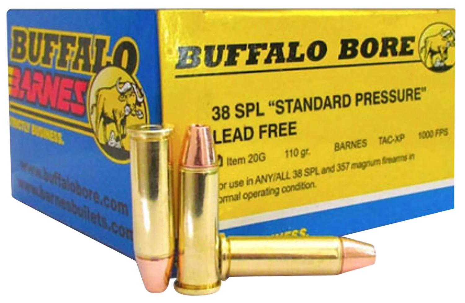 Buffalo-Bore .38 Special 110gr Brass – 20rd