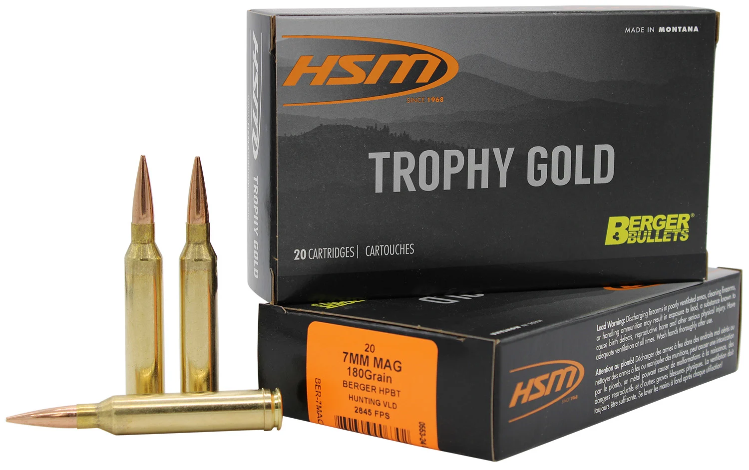 HSM 7mm Rem Mag 180gr Brass – 20rd