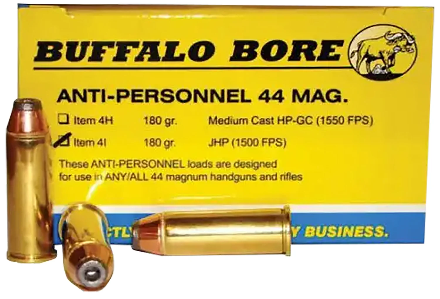 Buffalo-Bore .44 Magnum 180gr Brass – 20rd