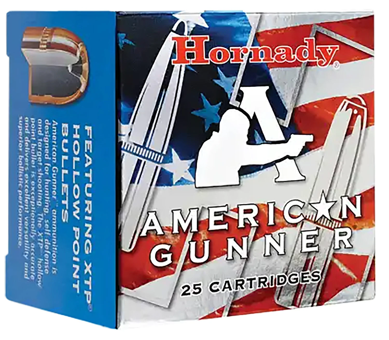 HORNADY 90504 American Gunner 357mag 125gr HORNADY Xtp Hollow Point 25 Per Box/10 Case