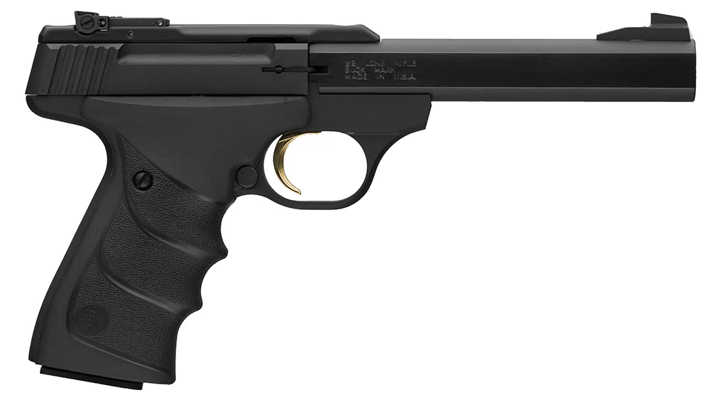BROWNING 051497490 Buck Mark Urx 22 Lr 10+1 5.50" Slab Side Barrel, Matte Black Serrated Steel Slide & Aluminum Frame, Black Overmolded Rx Grips