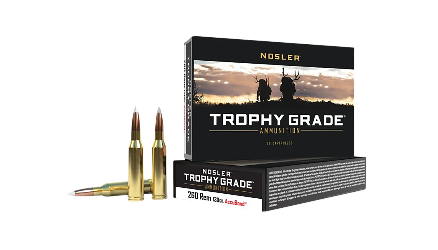 NOSLER 60024 Trophy Grade 260rem 130gr NOSLER Accubond 20 Per Box/10 Case
