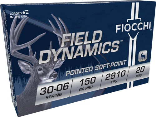 Fiocchi .30-06 Springfield 150gr JACKETED SOFT POINT Brass – 20rd