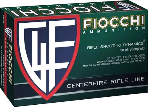 Fiocchi .30-06 Springfield 180gr JACKETED SOFT POINT Brass – 20rd
