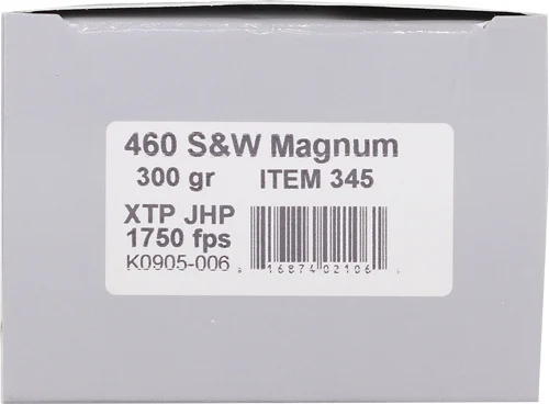 UNDERWOOD 460 SW MAG 300GR - XTP JHP 20BX/10CS - Image 2