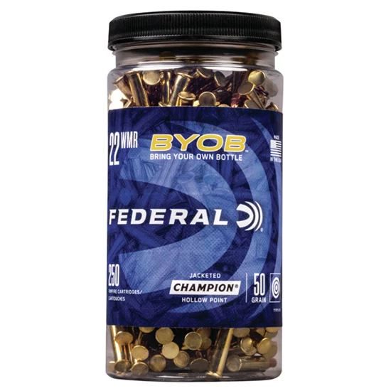 Fed .22 WMR 50gr JHP Brass – 250rd