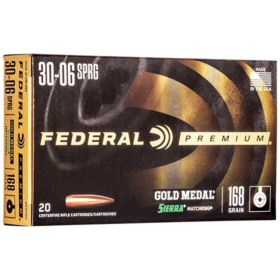 Federal .30-06 Springfield 168gr BTHP Brass – 20rd