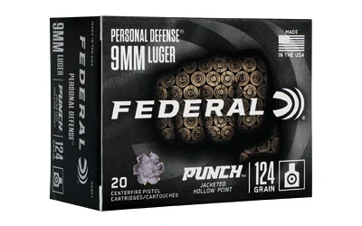Federal 9mm Luger 124gr JHP Brass – 20rd