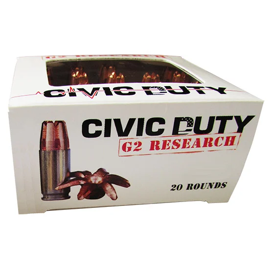 G2 Research 10mm Auto 122gr BONDED – 20rd