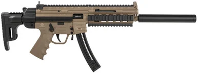 ATI Gsg-16 16.25" .22 Lr Semi-auto Rifle 22+1 Fake Suppressor Collapsible Stock Tan