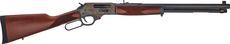 HENRY CASE HARDENED SIDE GATE - 30-30 20" OCTAGON WALNUT