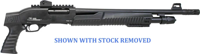 IVER Johnson Pump 12ga 3" 18" - Cyl Blued Qd Pistol Grip Stock