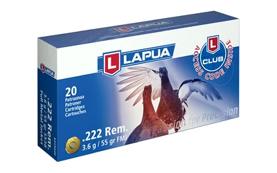 Lapua .222 Remington 55gr FMJ – 20rd