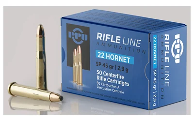 Prvi-Partizan .22 Hornet 45gr SP Brass – 50rd