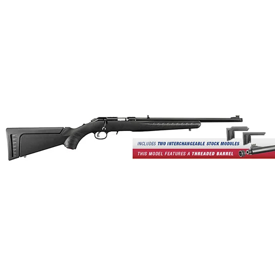 RUG AMERICAN RIMFIRE STD 22MAG 18 TB BLK SYN 9RD