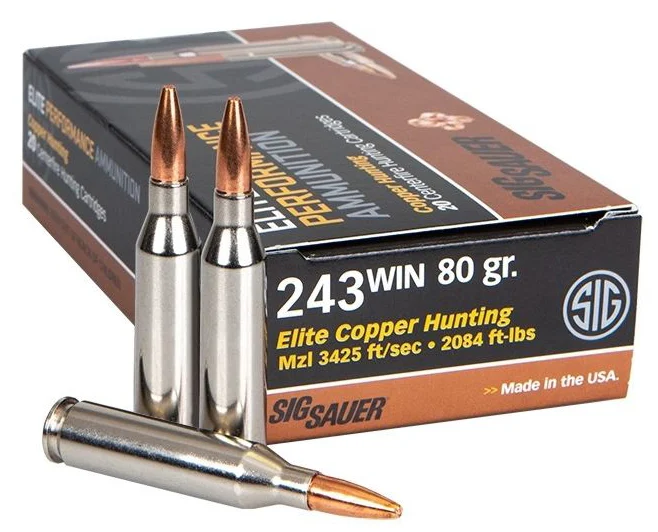 Sig-Sauer .243 Winchester 80gr Nickel-Plated Brass – 20rd
